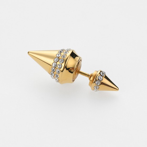 Minititan Double Crystal Earring